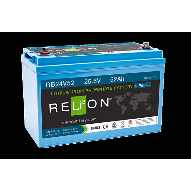 RELiON 25.6V 52Ah LiFePO4 Battery REL-RB24V52